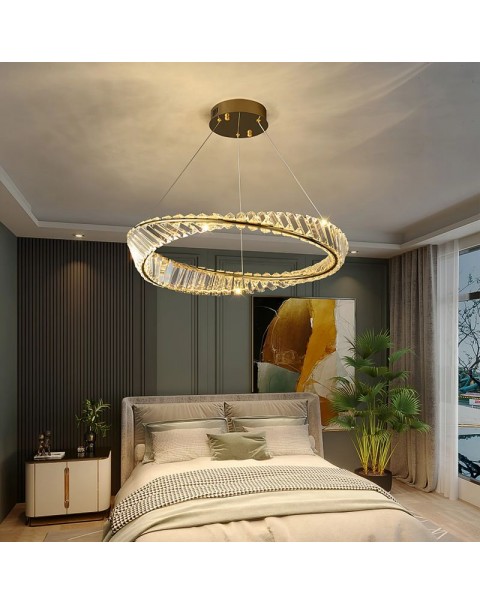 Post-modern light luxury crystal chandelier living room master light atmosphere simple dining room Italian minimalist bedroom light designer models