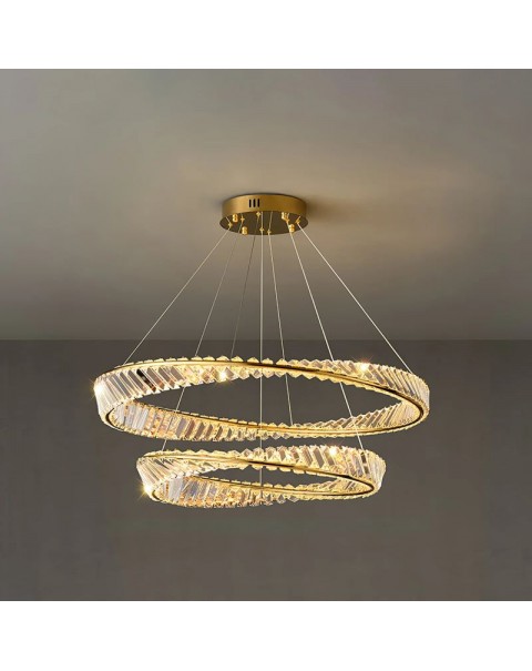 Post-modern light luxury crystal chandelier living room master light atmosphere simple dining room Italian minimalist bedroom light designer models