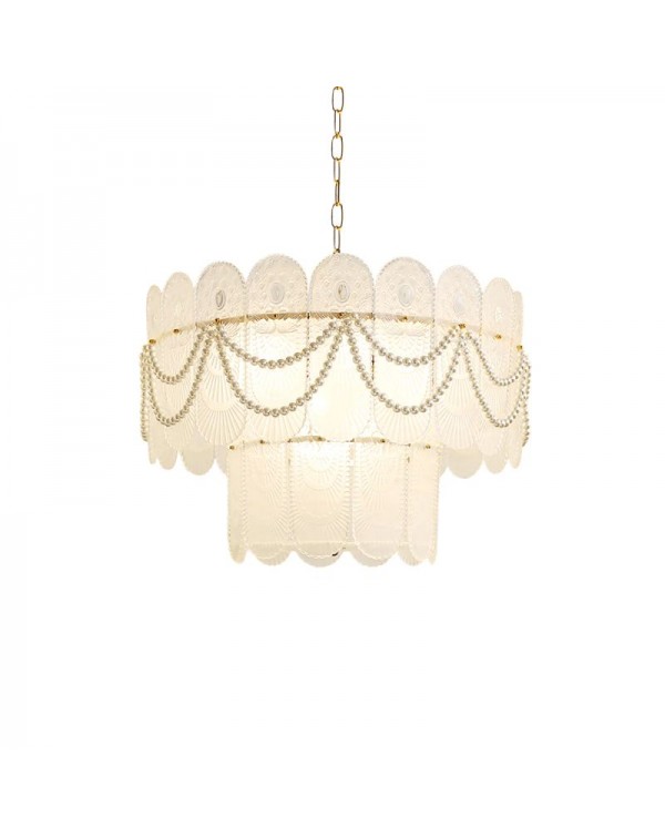 French light luxury living room chandelier vintage...