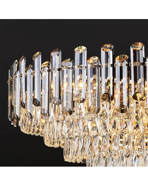 Light luxury crystal chandelier living room lights modern simple French cream wind dining room bedroom whole house package combination lamps and lanterns