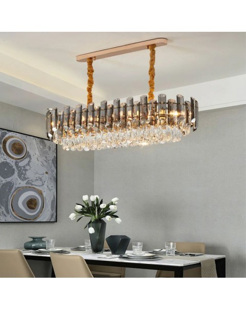 Light luxury crystal chandelier living room lights modern simple French cream wind dining room bedroom whole house package combination lamps and lanterns