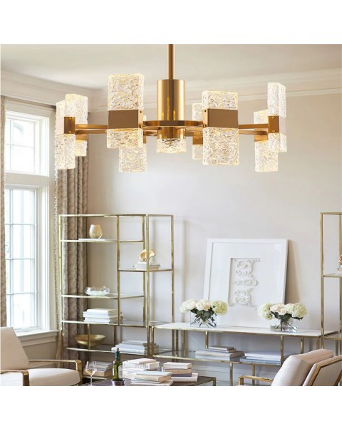 American luxury living room chandelier post-modern designer light luxury dining room lights villa showroom quality grain crystal lamps