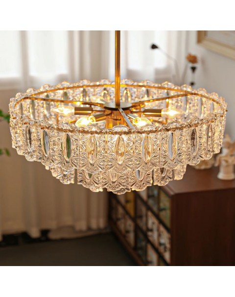 Living room chandelier French simple crystal chandelier dining room master bedroom lamps and lanterns combination light luxury living room main light Z413