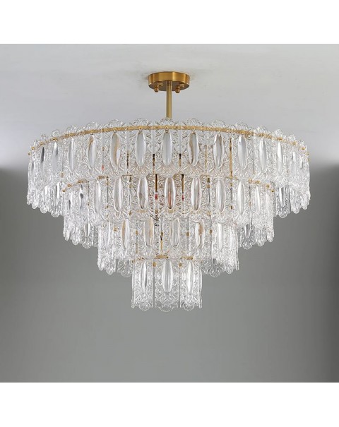 Living room chandelier French simple crystal chandelier dining room master bedroom lamps and lanterns combination light luxury living room main light Z413