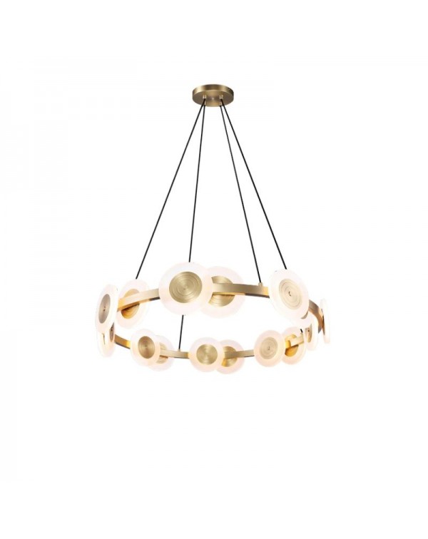 Italian designer light luxury all copper chandelie...