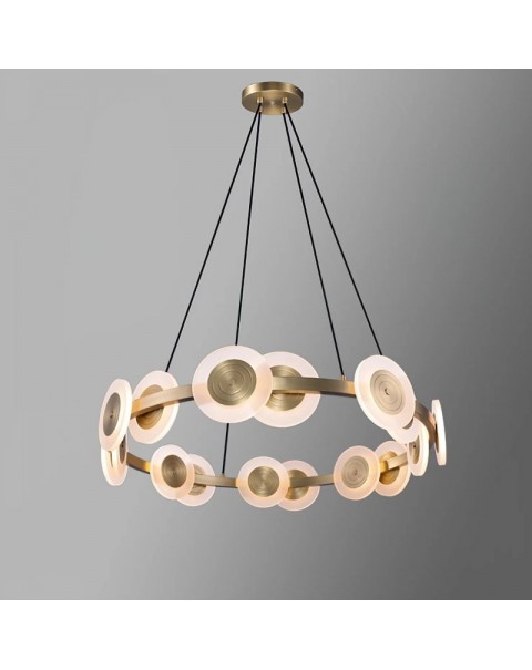 Italian designer light luxury all copper chandelier acrylic flying saucer living room dining room bedroom study house mother series light