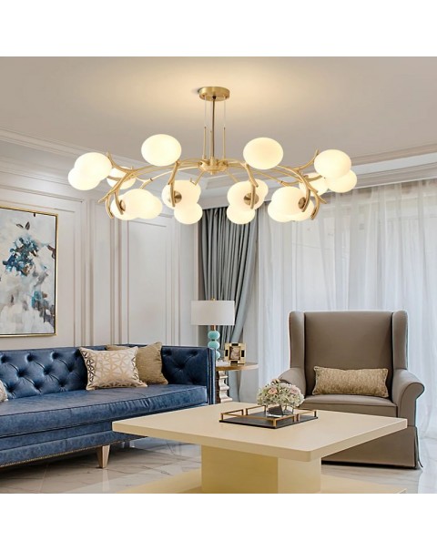 French copper light luxury chandelier Scandinavian American post-modern living room lights simple high-end restaurant net red antler lamps and lanterns