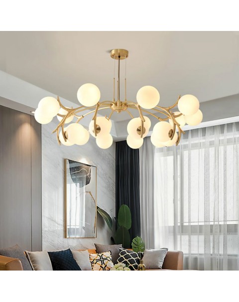 French copper light luxury chandelier Scandinavian American post-modern living room lights simple high-end restaurant net red antler lamps and lanterns