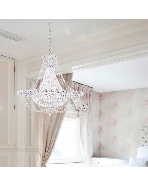 Italian light luxury French crystal living room chandelier hotel restaurant villa duplex designer bedroom ceiling light