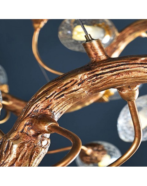 Full copper post-modern chandelier designer magic beans molecular restaurant villa hotel model room showroom project chandelier