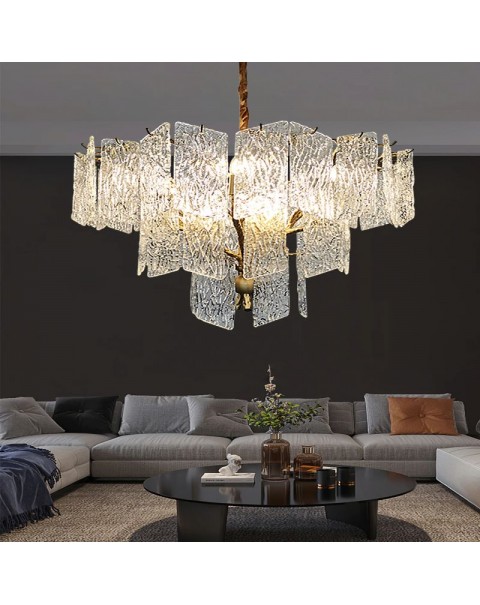 Lamps and lanterns designer glass light luxury strip study room Scandinavian bedroom maikai lamp post-modern villa glazed living room chandelier