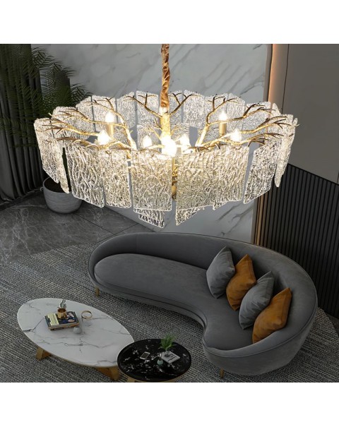 Lamps and lanterns designer glass light luxury strip study room Scandinavian bedroom maikai lamp post-modern villa glazed living room chandelier