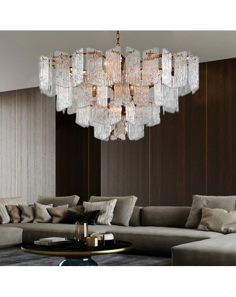 Lamps and lanterns designer glass light luxury strip study room Scandinavian bedroom maikai lamp post-modern villa glazed living room chandelier