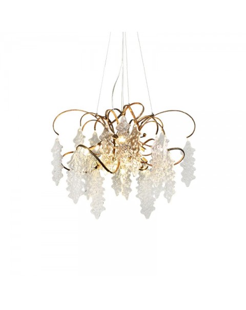 All copper modern light luxury living room chandelier American bedroom crystal lamp villa simple atmosphere art creative dining room light