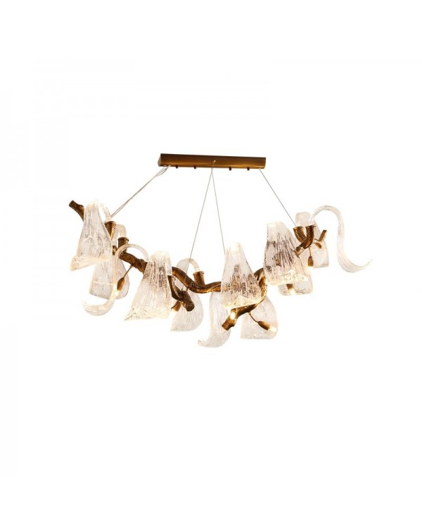 Modern light luxury copper dining room chandelier ...