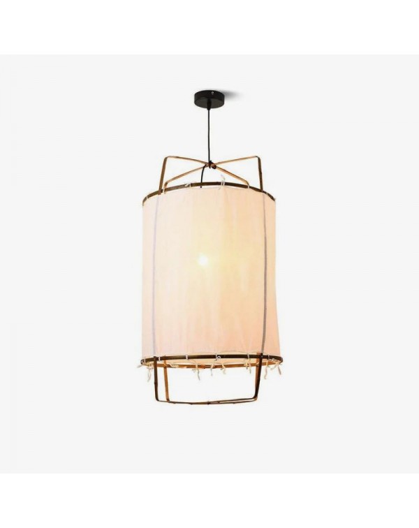 Wabi-sabi style dining room chandelier Japanese re...