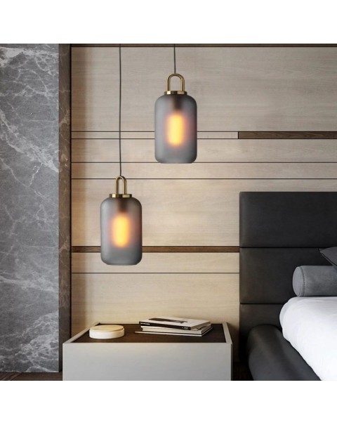 Scandinavian restaurant small chandelier simple modern creative light luxury glass bar cafe bedside single head decorative lamps and lanterns