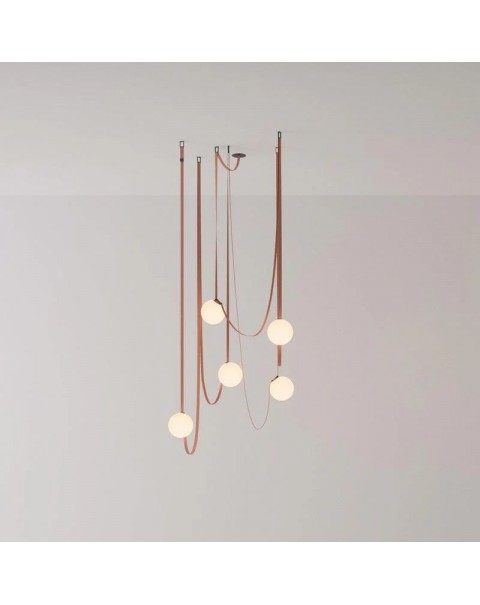 Italian designer belt chandelier minimalist creative sample room showroom hotel living room villa staircase dining room light