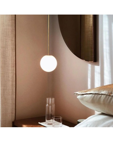 Scandinavian creative personality single head light luxury restaurant bar window clothing milk tea store bedroom bedside long line small chandelier