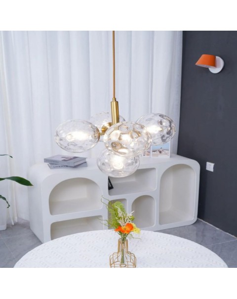 Scandinavian restaurant simple postmodern chandelier bedroom orb clothing store simple light luxury creative single head bedside chandelier