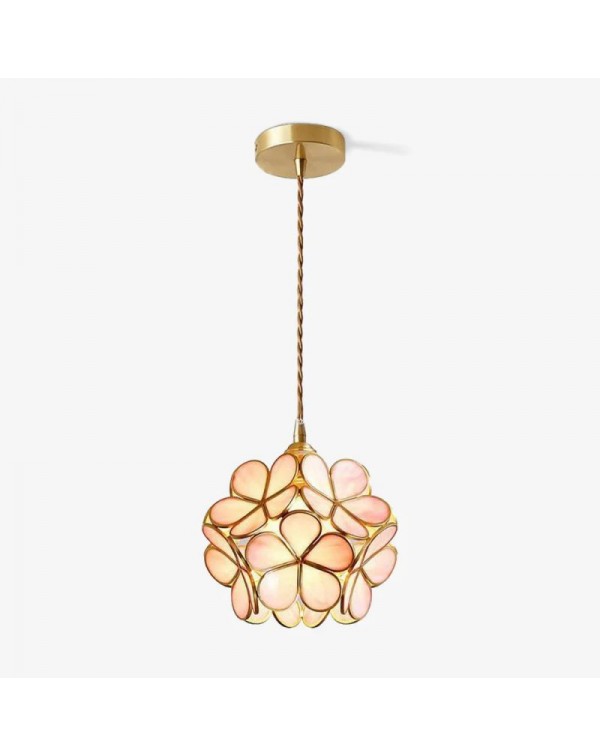 Scandinavian light luxury petal lamp dining room b...