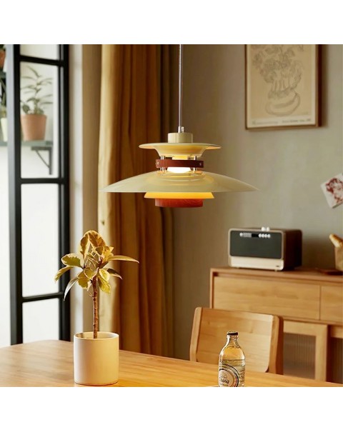 NanYue Lighting Scandinavian ph5 Dining Room Lamp Japanese Cream Wind Bedroom Bedside Retro Simple Bar Flying Saucer Chandelier