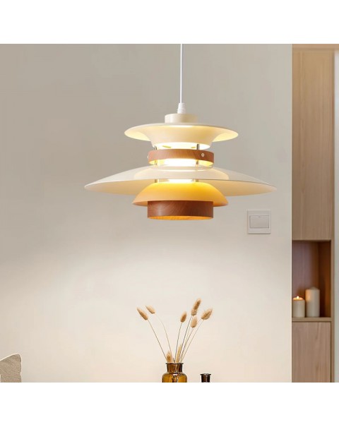 NanYue Lighting Scandinavian ph5 Dining Room Lamp Japanese Cream Wind Bedroom Bedside Retro Simple Bar Flying Saucer Chandelier