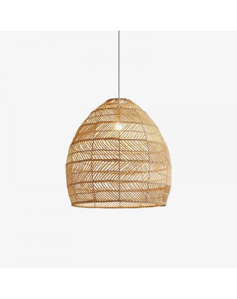 Wabi-sabi style retro rattan chandelier creative rattan dining table lamp simple inn B&B living room hemp rope rattan lamps and lanterns