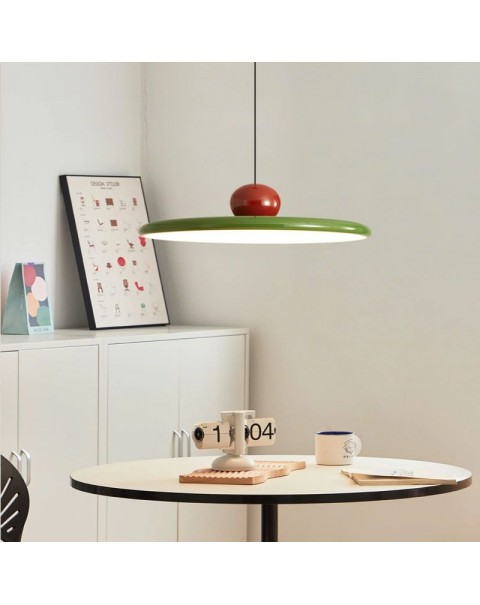 Dining room chandelier Scandinavian retro designer minimalist creative flying saucer eye protection smart minimalist dining table led pendant wire light