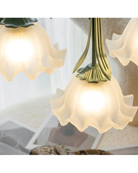 French cream wind dining room chandelier three head retro rustic lily of the valley flowers island table chandelier bar dining room lamps and lanterns