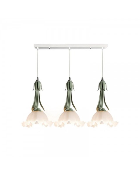 French cream wind dining room chandelier three head retro rustic lily of the valley flowers island table chandelier bar dining room lamps and lanterns