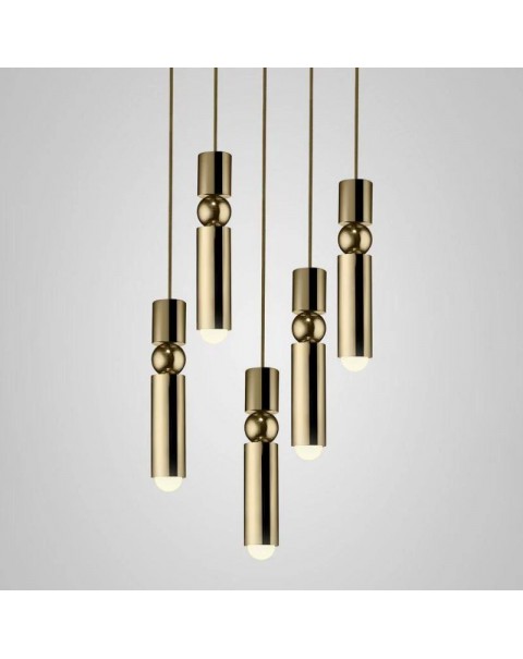 Scandinavian post-modern minimalist light luxury creative restaurant window bar bedside lamps and lanterns single head gold chandelier