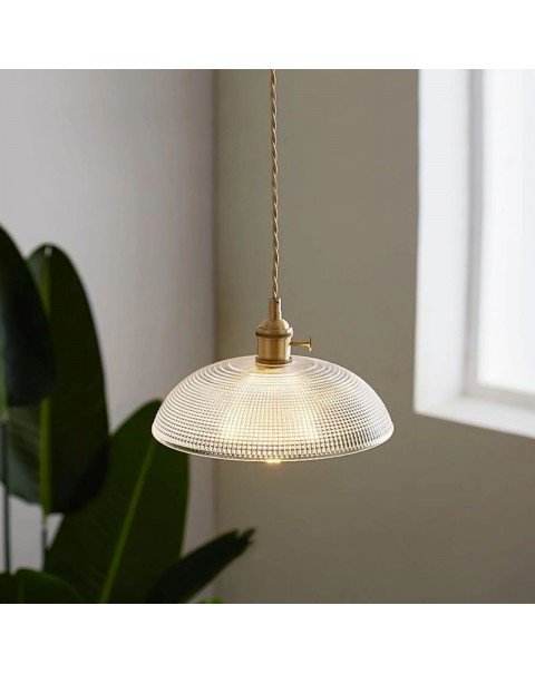 Scandinavian Japanese style dining room chandelier simple bedroom bedside lamp balcony bar lamp ins brass retro glass chandelier