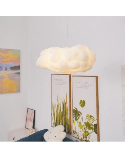 Cloud light chandelier creative personality bedroom children's room clothing store cloud light hotel net red light cotton white cloud light