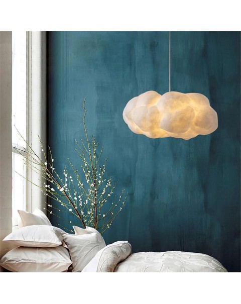 Cloud light chandelier creative personality bedroom children's room clothing store cloud light hotel net red light cotton white cloud light