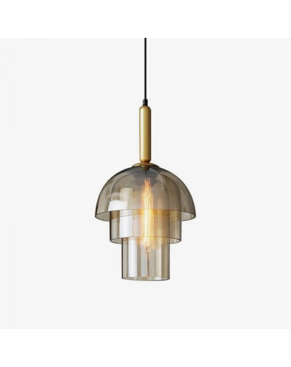 American simple bar glass chandelier modern light ...