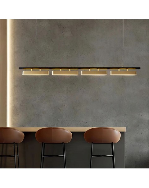 Post-modern dining room chandelier minimalist light luxury a word long cashier bar sample room creative designer chandelier