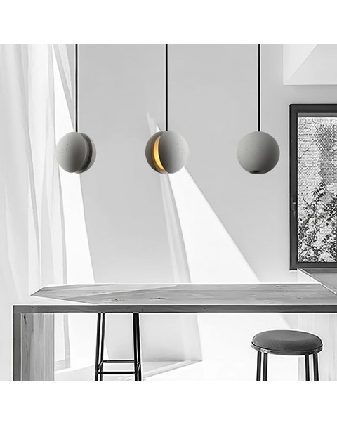 Creative planet chandelier restaurant bar lamp industrial style cement lamps and lanterns Scandinavian personalized bedroom bedside lamp moon light