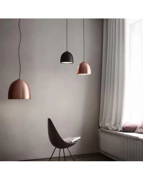 Scandinavian creative iron pot cover dining room lamp post-modern minimalist personality bar study bedroom bedside light luxury chandelier