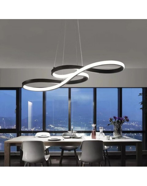 Opal applies the starry sky light style dining room lamp chandelier new Scandinavian modern simple long bar light bar lamp creativity