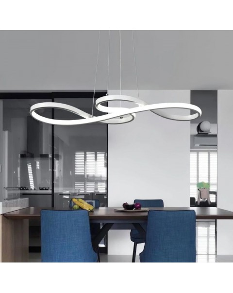 Opal applies the starry sky light style dining room lamp chandelier new Scandinavian modern simple long bar light bar lamp creativity