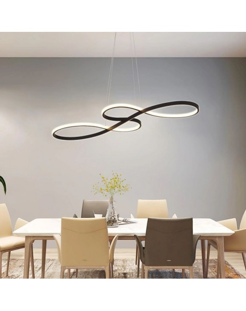 Opal applies the starry sky light style dining room lamp chandelier new Scandinavian modern simple long bar light bar lamp creativity