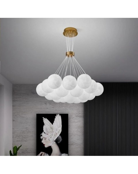 Grandview living room chandelier modern simple living room main light Scandinavian creative bubble moon bedroom lamps and lanterns J001