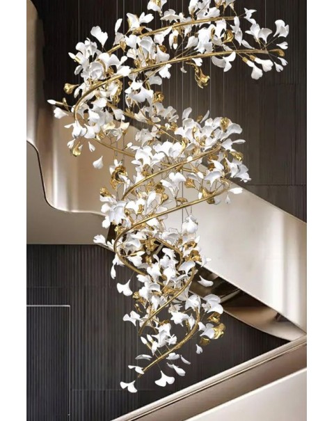 Large Flower Light Ginkgo Biloba Lighting