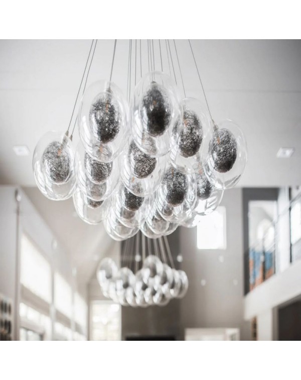 Double Orb Chandelier