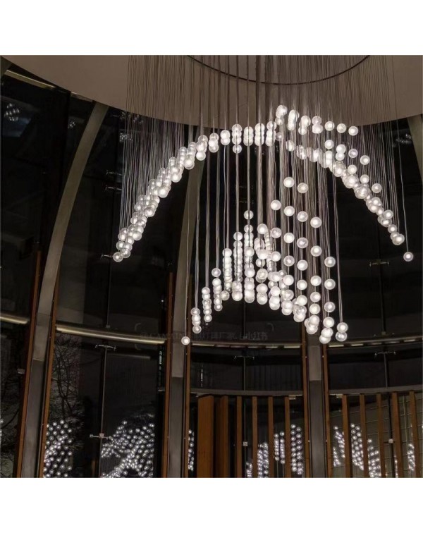 Bright crystal chandelier