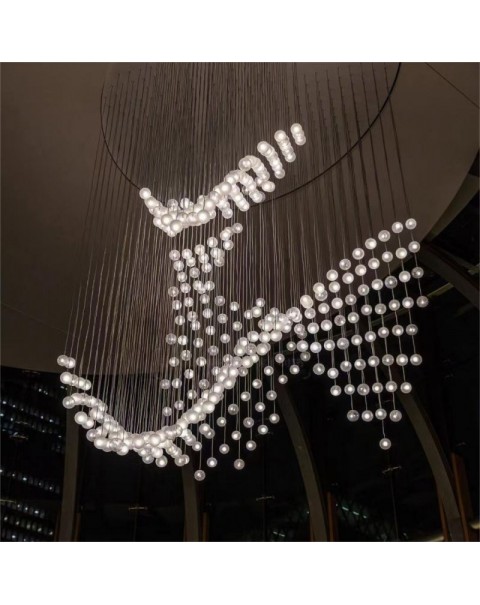 Bright crystal chandelier