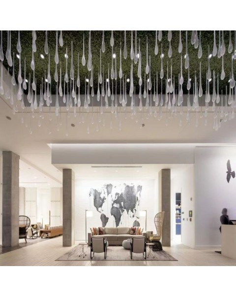 Crystal Glass Chandelier for Lobby