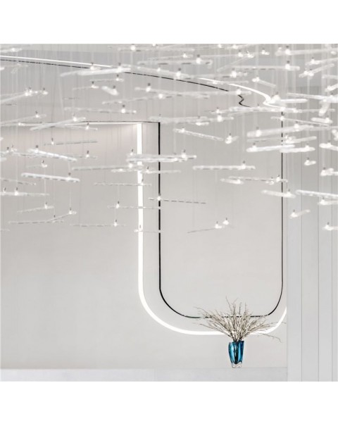 Cylinder Crystal Glass Chandelier