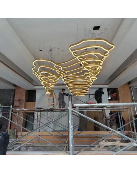 Crystal Glass Chandelier for Living Room Patio